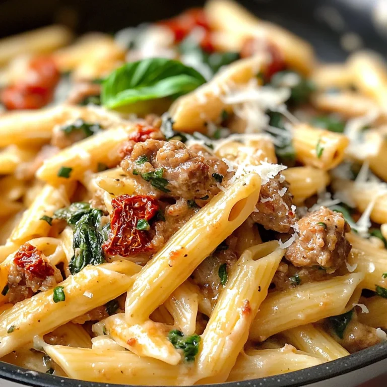 Creamy Tuscan Sausage Pasta
