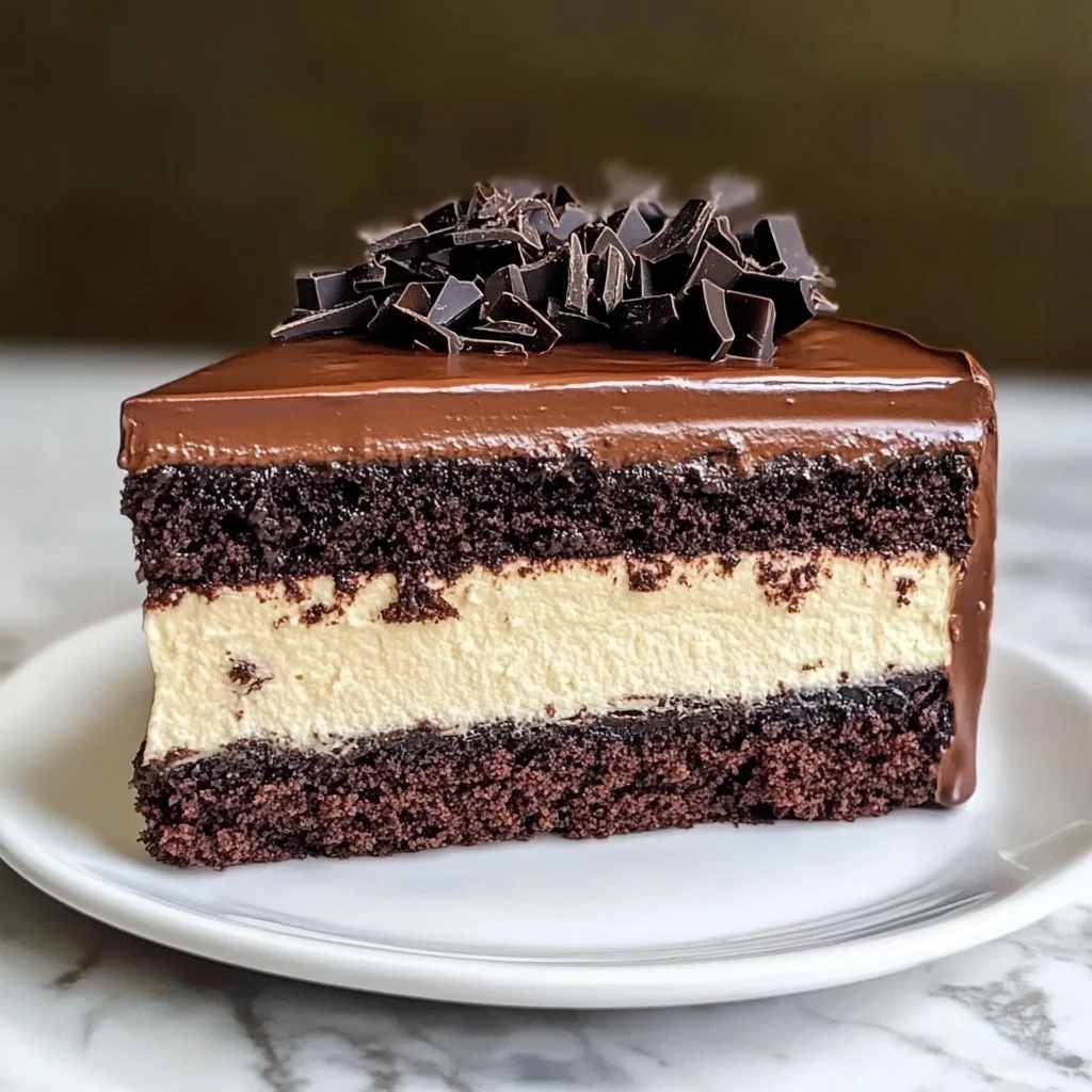 Tuxedo Cake - Triple Chocolate Mousse Cake