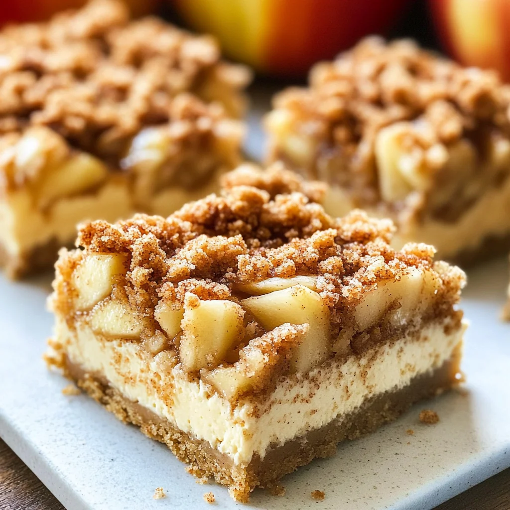Apple Streusel Cheesecake Bars