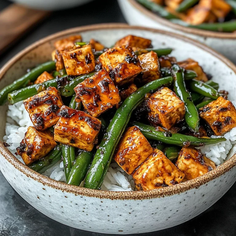Black Pepper Tofu & Green Beans