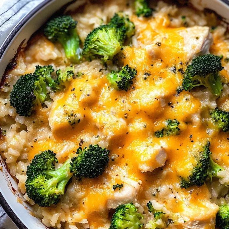 Cheesy Broccoli Chicken and Rice Casserole