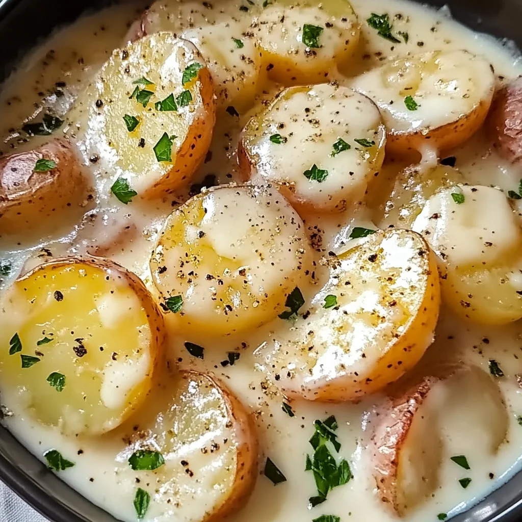 Creamy Garlic Sauce Potatoes