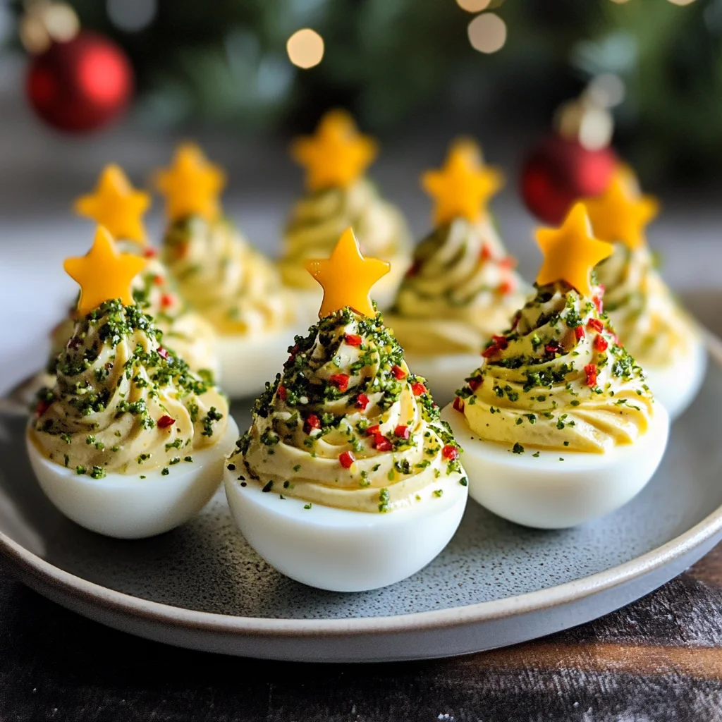 Deviled Egg Christmas Trees