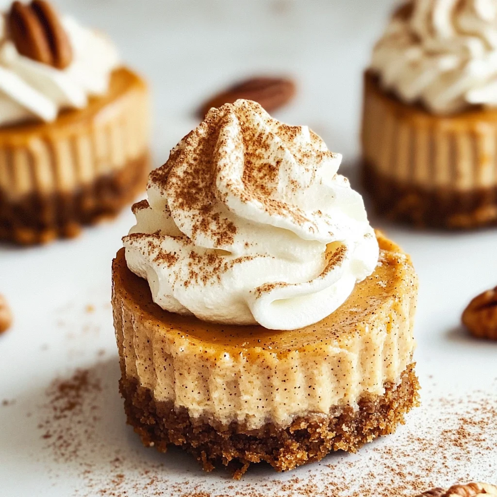 Easy Mini Pumpkin Cheesecakes