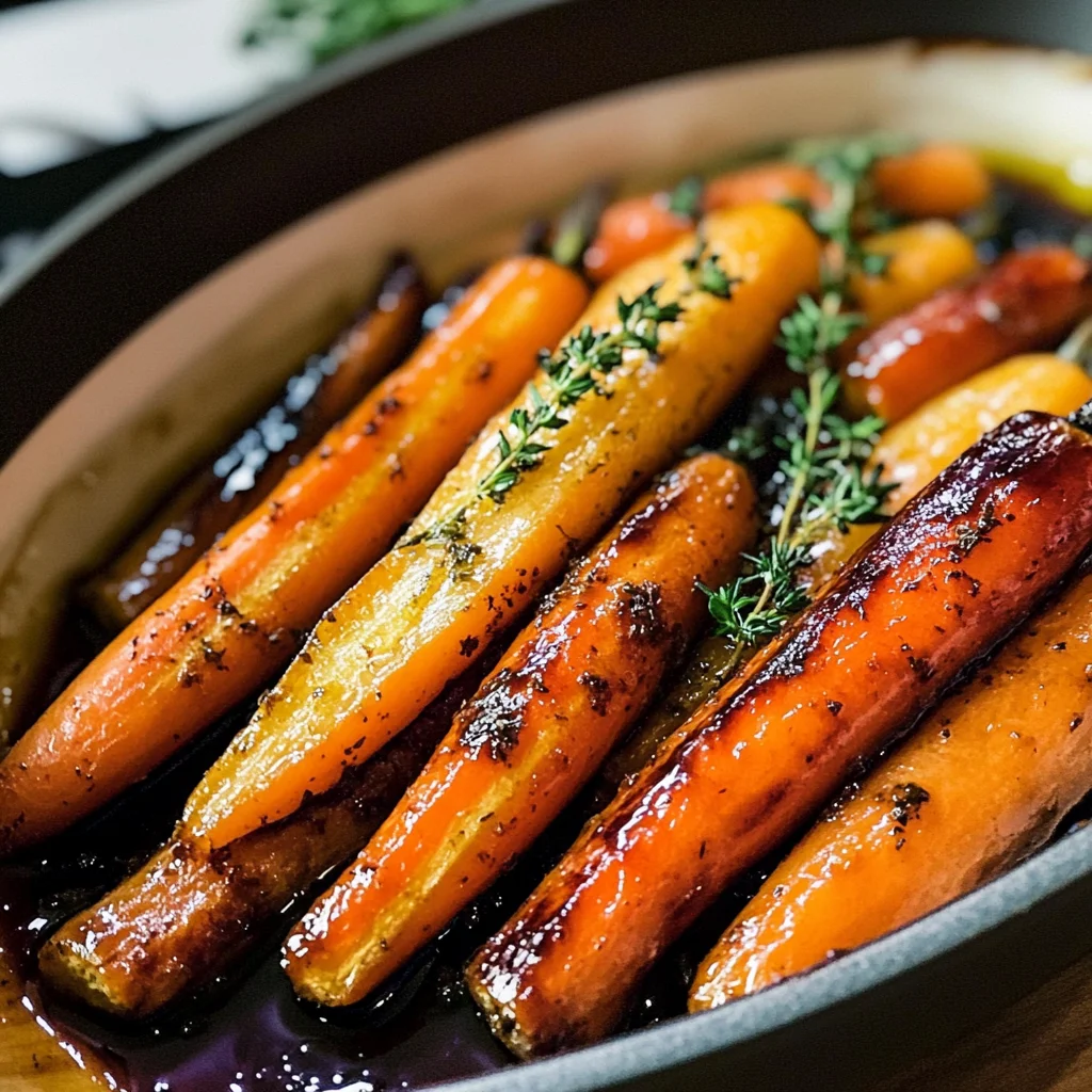 Glazed Carrots With Honey & Balsamic