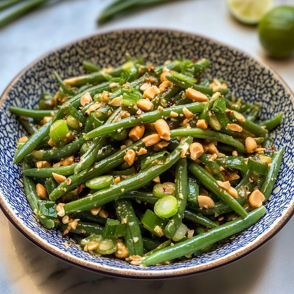 Green Bean Crunch Salad with Peanut Vinaigrette
