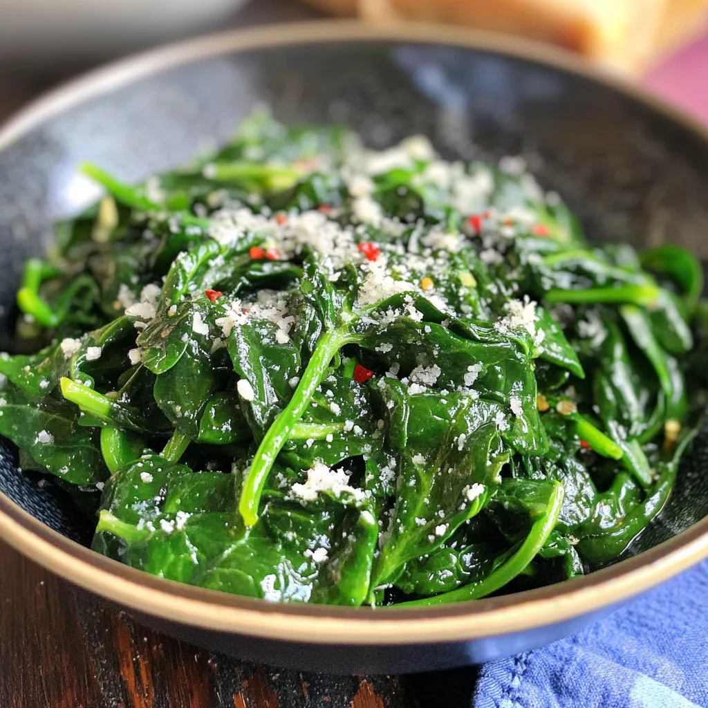Italian Sautéed Baby Spinach