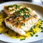 Pan seared grouper with lemon butter