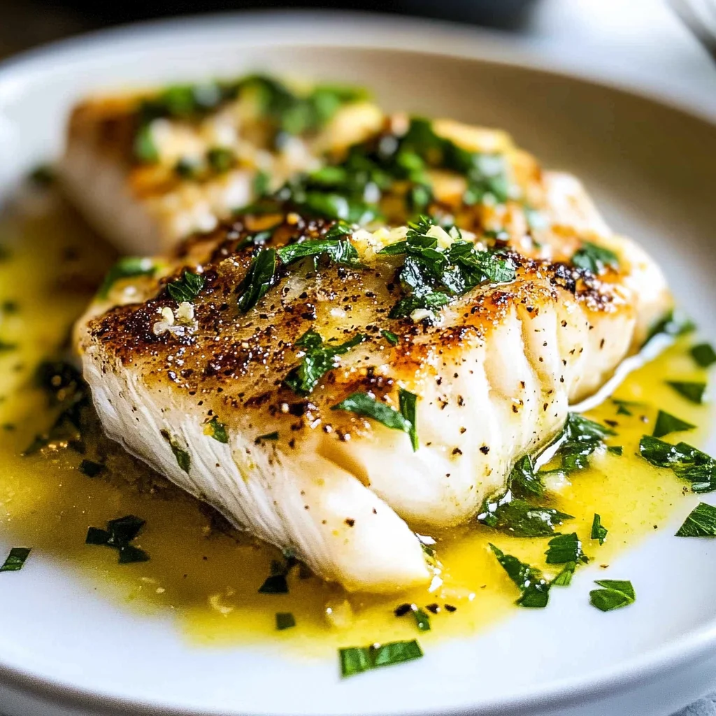 Pan seared grouper with lemon butter