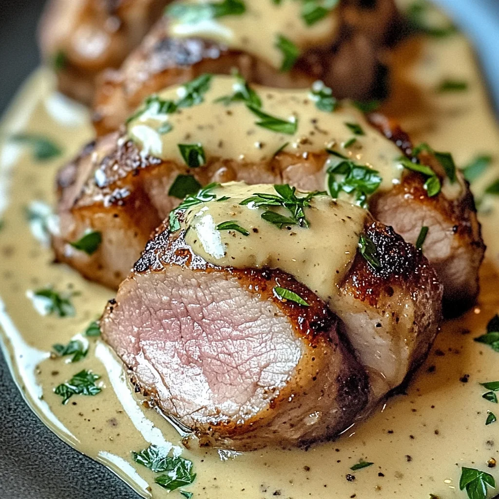 Pork Tenderloin with Dijon Cream Sauce
