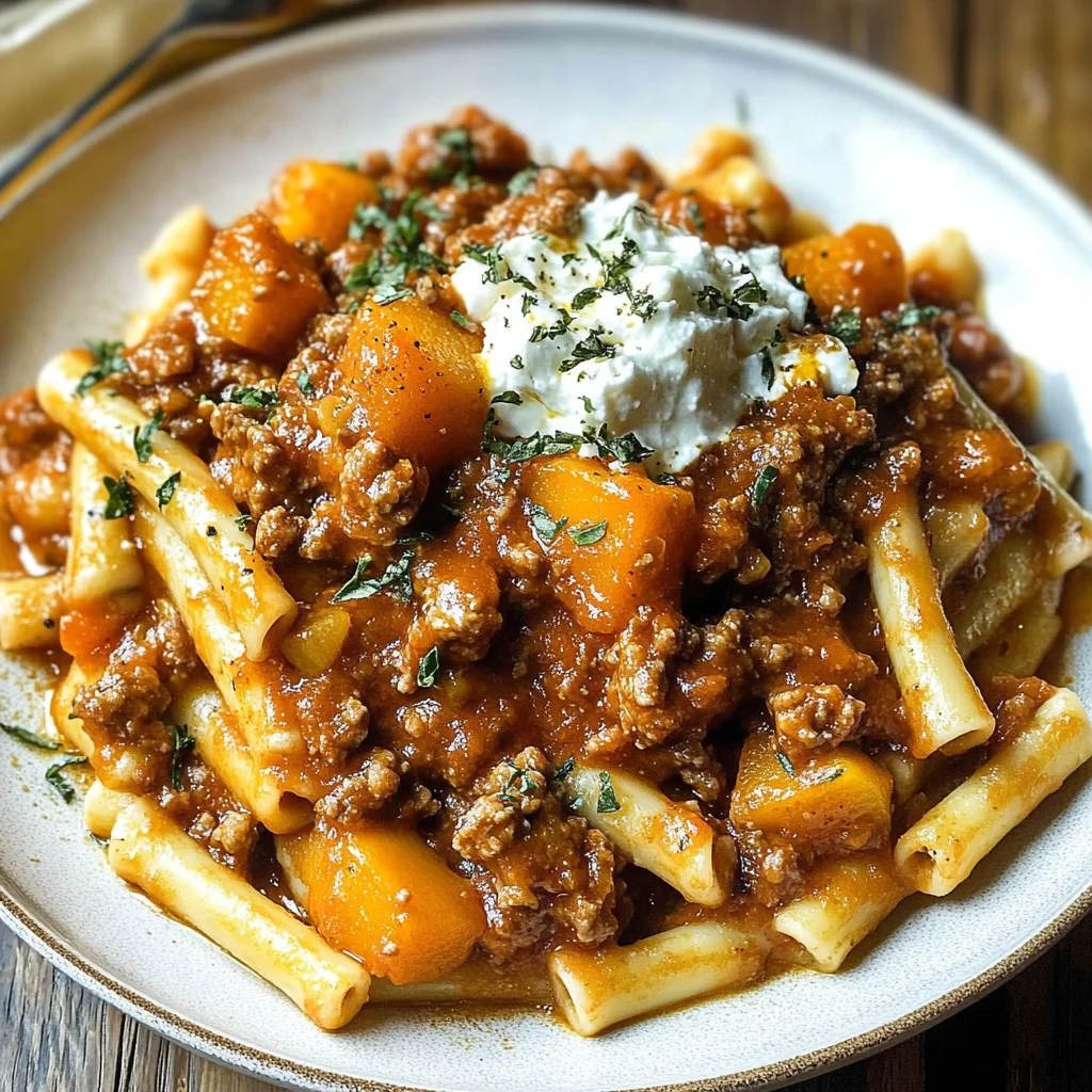 Pumpkin Beef Bolognese
