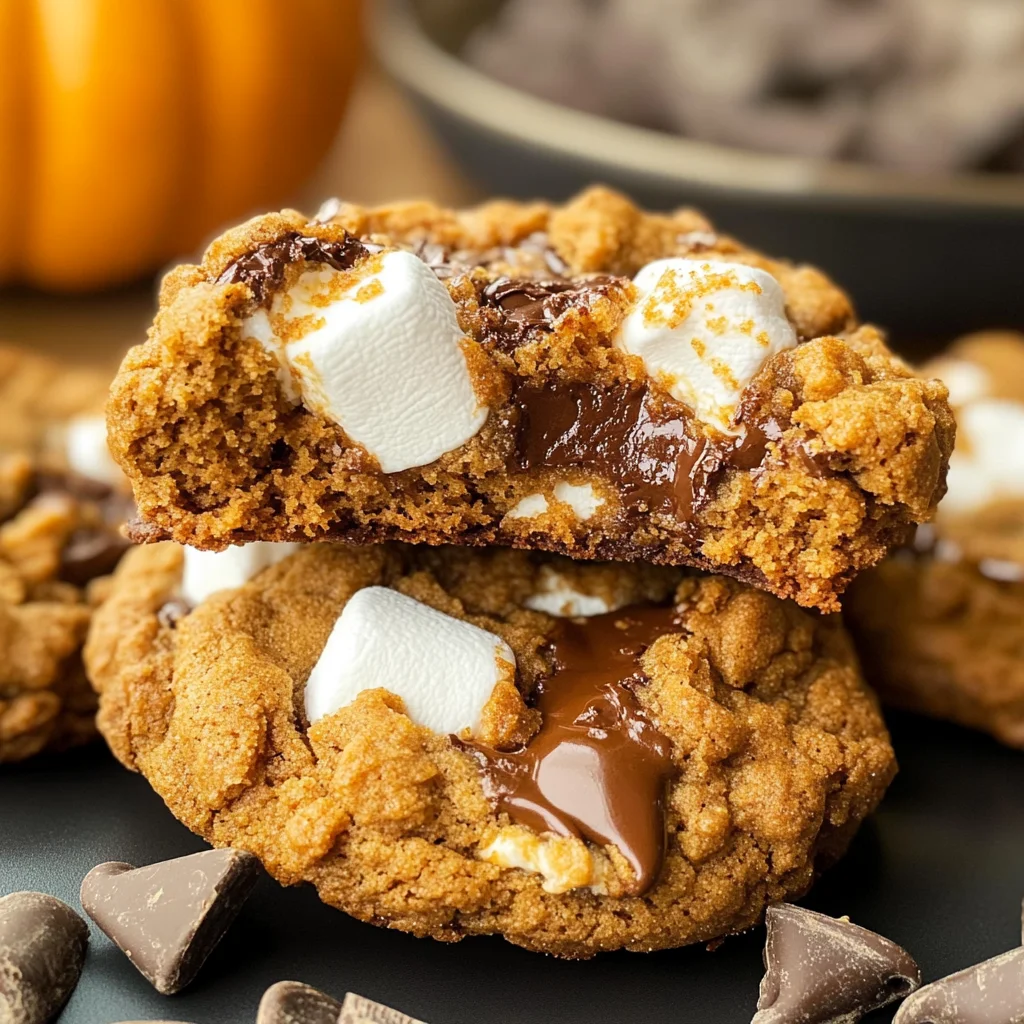 Pumpkin S'mores Cookies