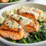 Roasted Salmon Bites with Creamy Garlic Sauce