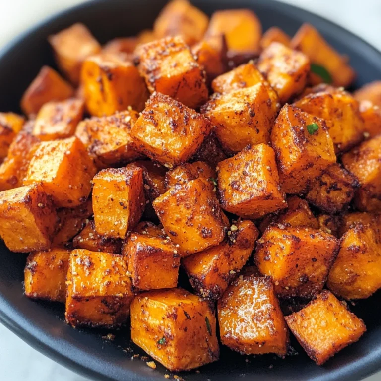 Roasted Sweet Potato Cubes