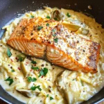 Salmon with Artichoke Orzo