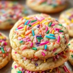 Vanilla Pudding Cookies with Rainbow Sprinkles