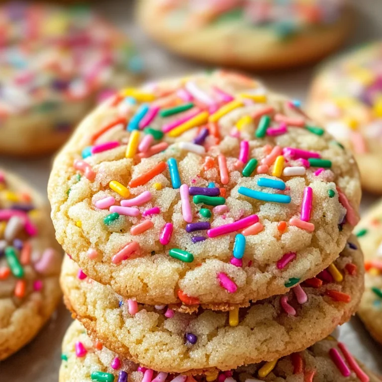 Vanilla Pudding Cookies with Rainbow Sprinkles