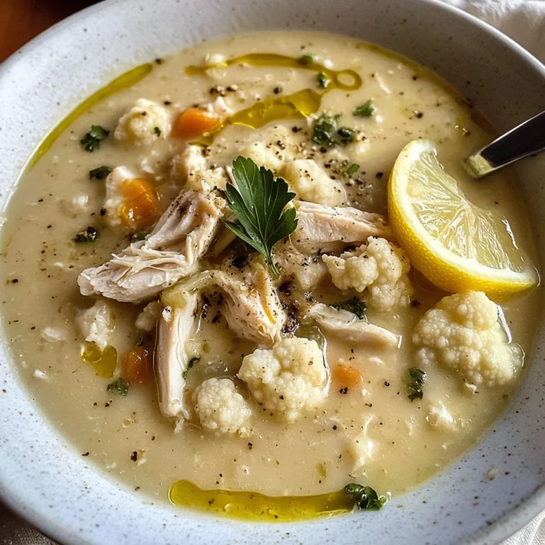 Anti Inflammatory Cauliflower Chicken Soup