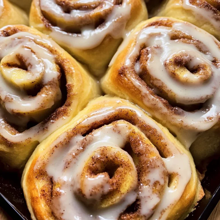 Apple Cinnamon Rolls with Brown Butter Maple Icing