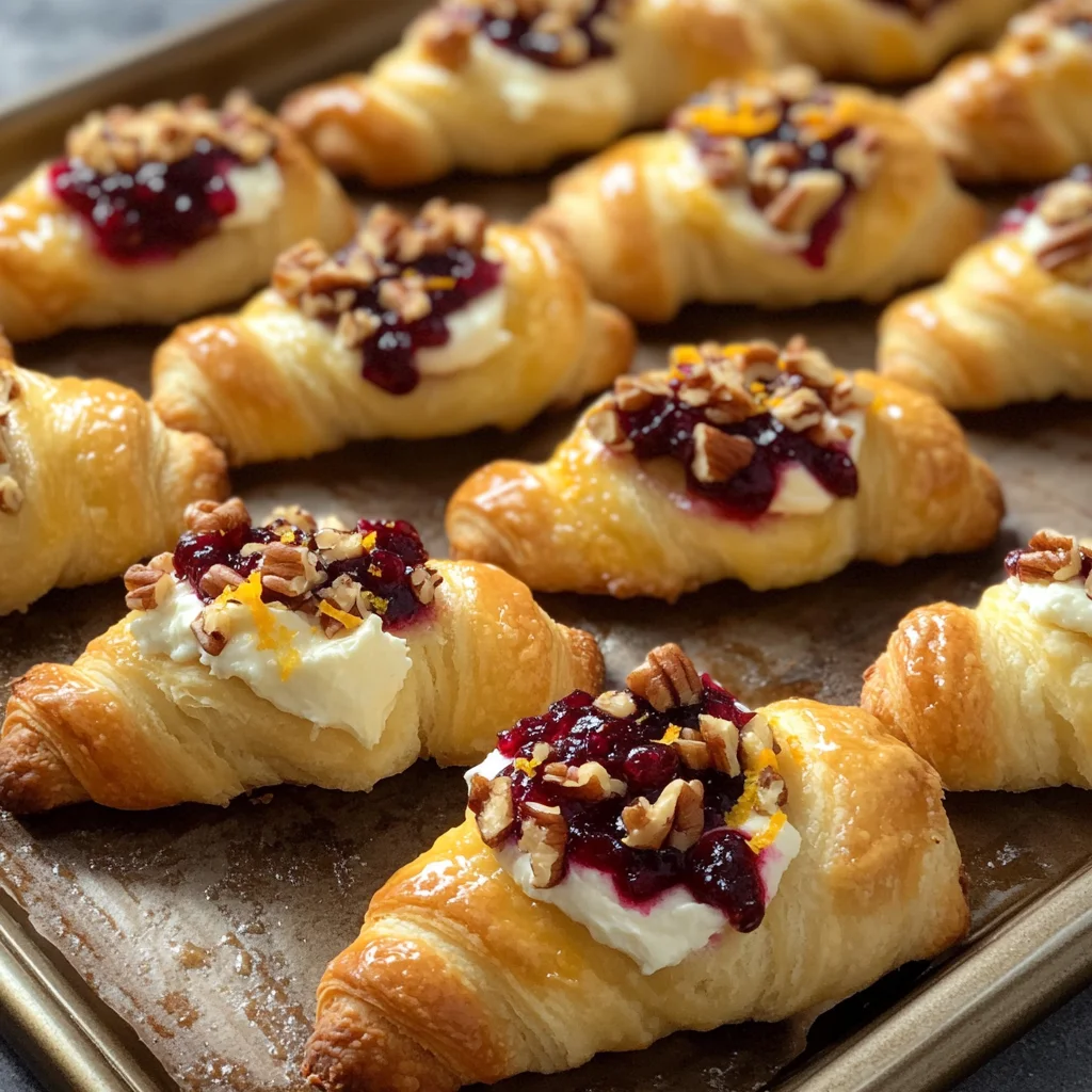 Cranberry Cream Cheese Crescent Bites