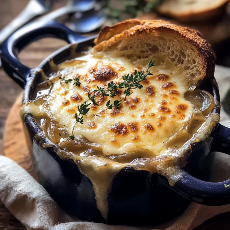 Creamy French Onion and Mushroom Soup.