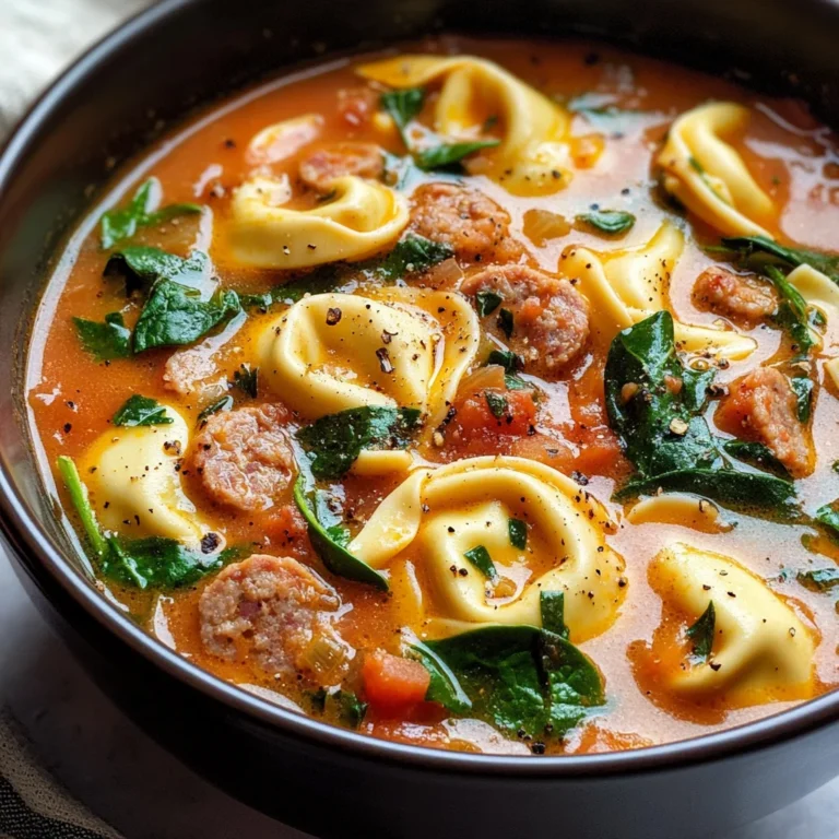 Crockpot Tortellini Soup with Sausage