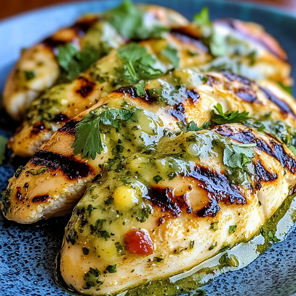 Grilled Salsa Verde Pepper Jack Chicken