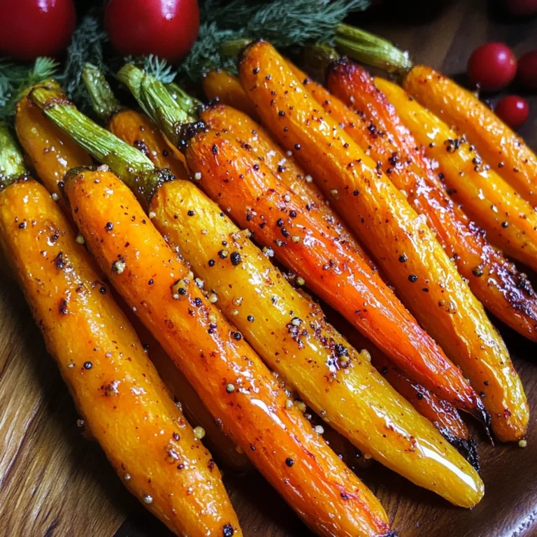 Maple Mustard Roasted Carrots