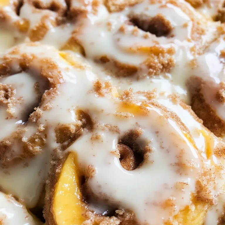 Peach Cobbler Cinnamon Rolls
