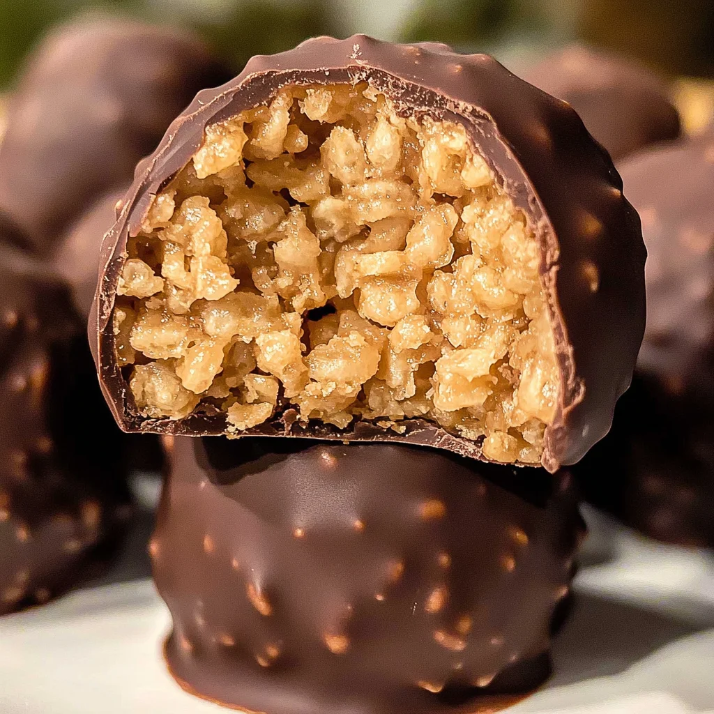 Peanut Butter Balls with Rice Krispies