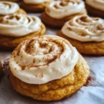 Pumpkin Sugar Cookies with Cream Cheese Frosting