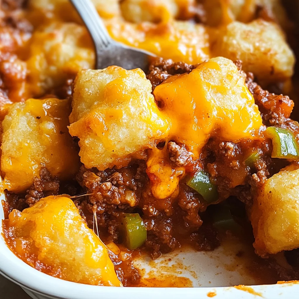 Sloppy Joe Tater Tot Casserole