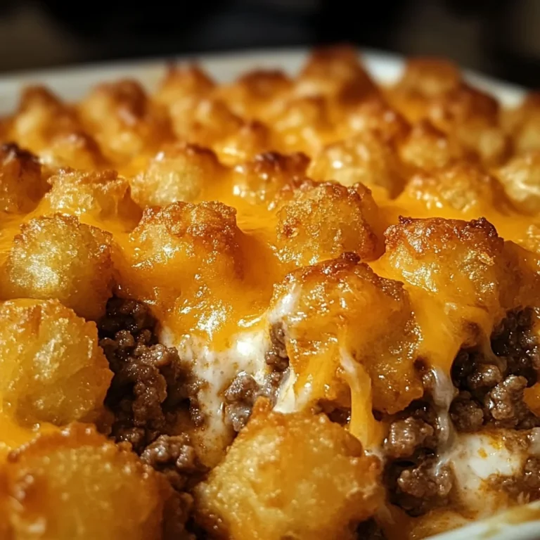 Tater Tot Casserole with Ground Beef
