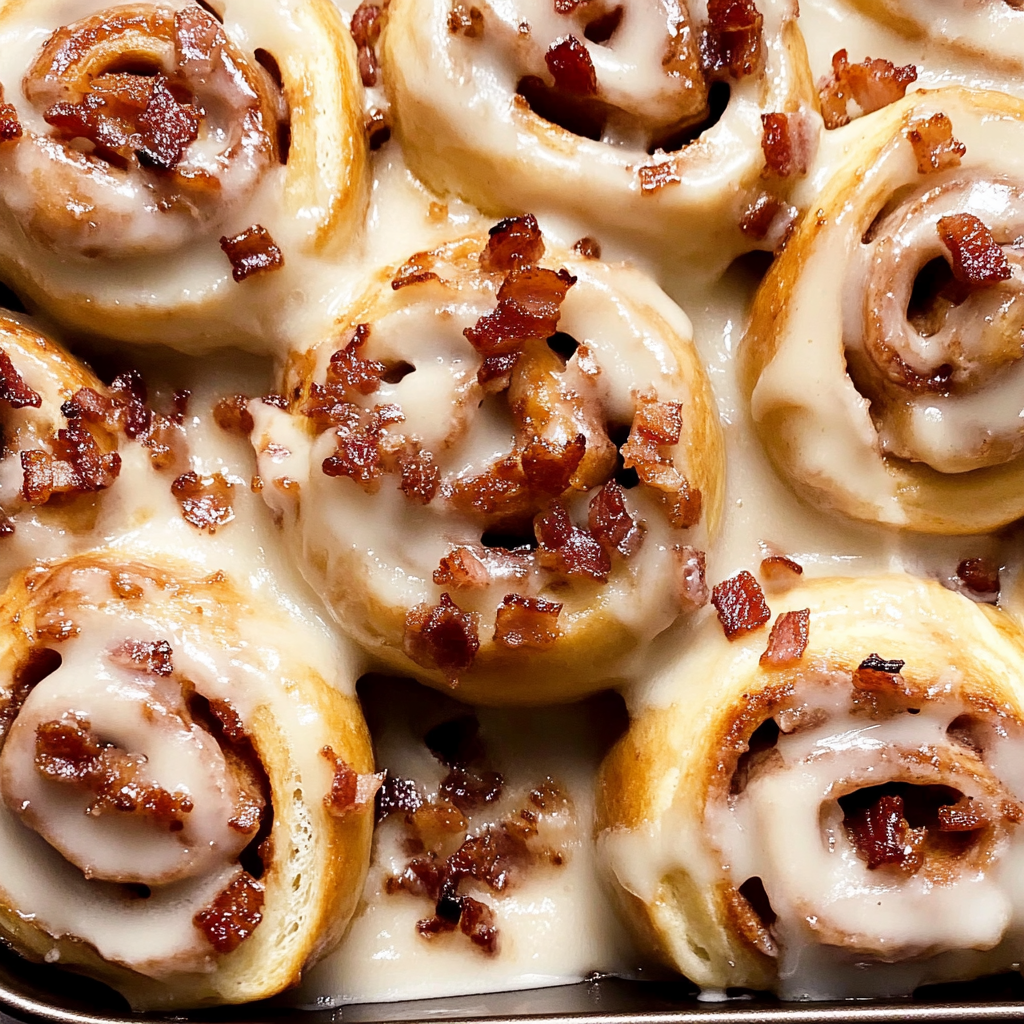 Bourbon Maple Bacon Cinnamon Rolls