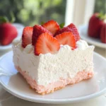3 Ingredient No Bake Strawberry Cloud Cake