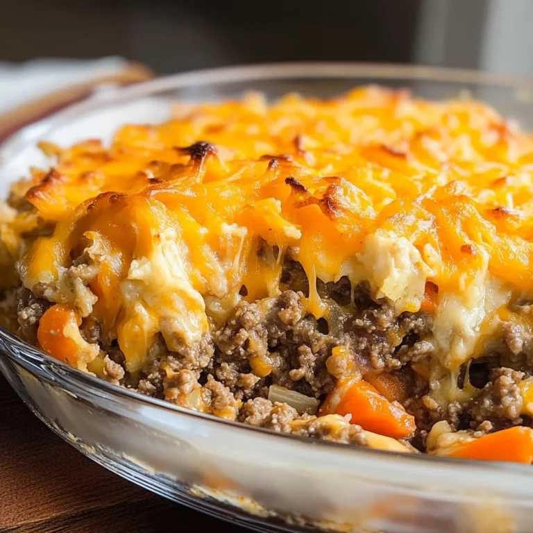 Cheesy Ground Beef and Hashbrown Casserole