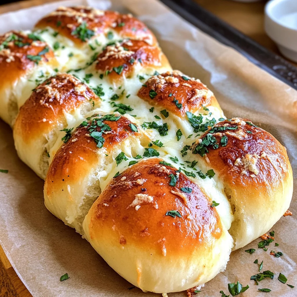 Cheesy Stuffed Garlic Bread Rolls