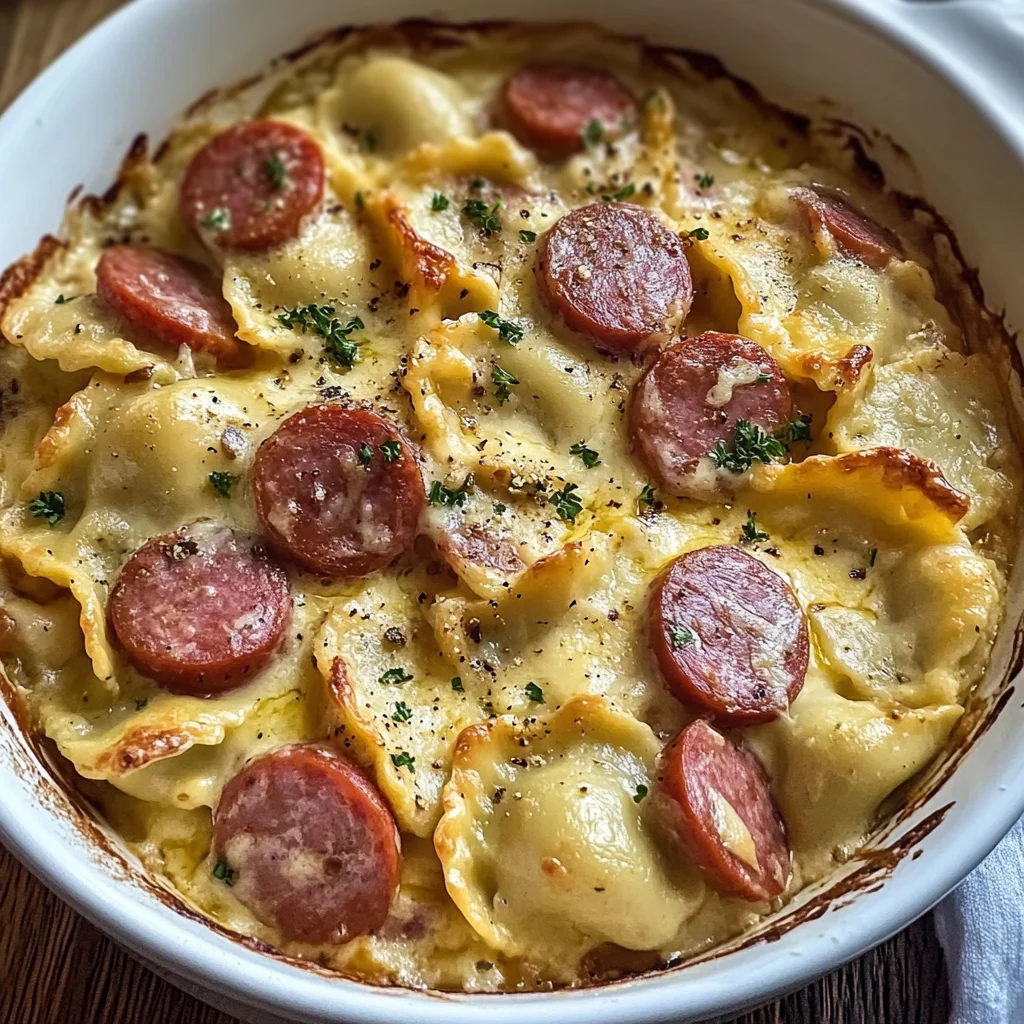 Classic Crockpot Pierogi Casserole with Kielbasa - loudasrecipes
