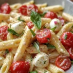 Creamy Caprese Pasta Salad