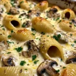 Creamy Garlic Mushroom Stuffed Shells