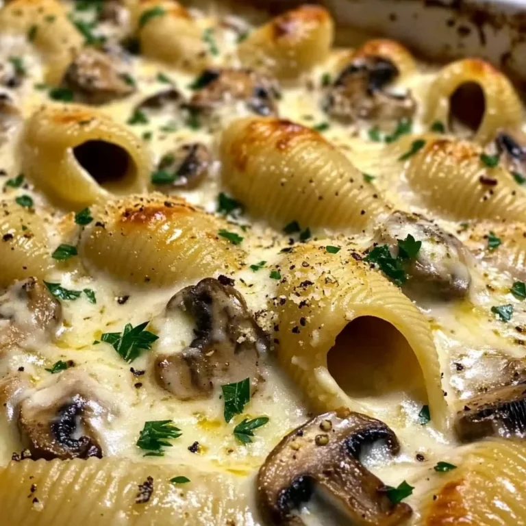 Creamy Garlic Mushroom Stuffed Shells
