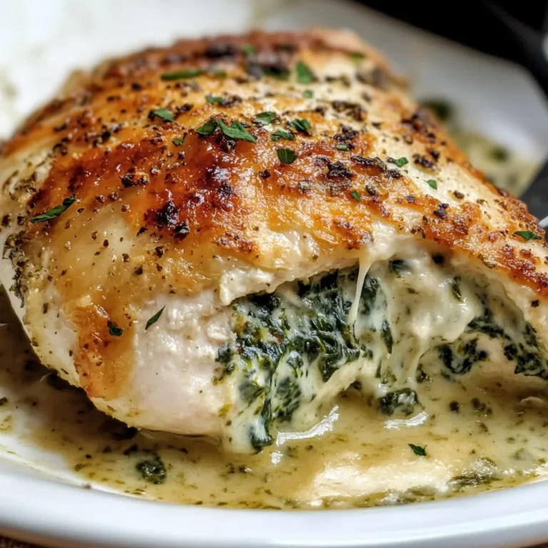 Creamy Spinach Stuffed Chicken Breast