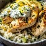 Easy Chicken Tzatziki Rice Bake