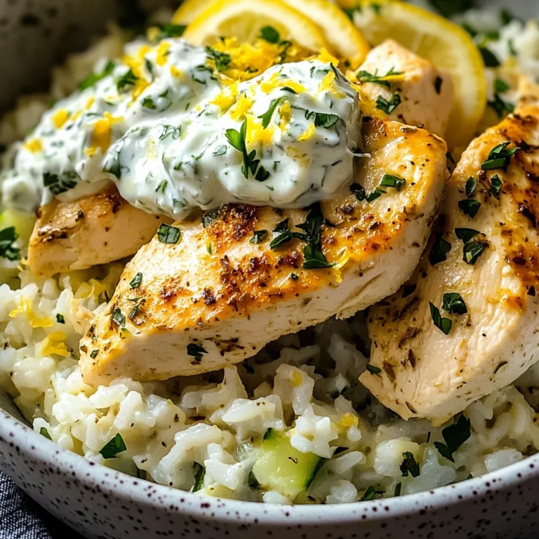 Easy Chicken Tzatziki Rice Bake
