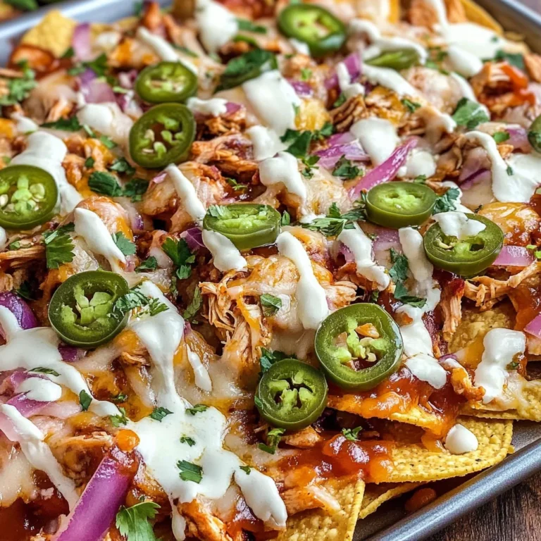 Easy Sheet Pan BBQ Chicken Nachos