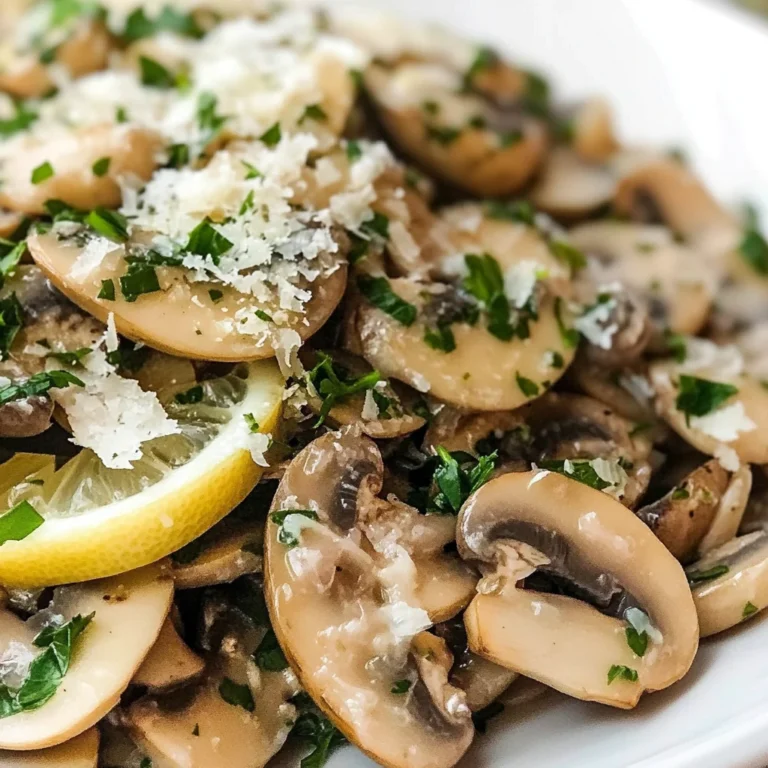 Fresh Mushroom Salad with Lemon Parmesan Vinaigrette