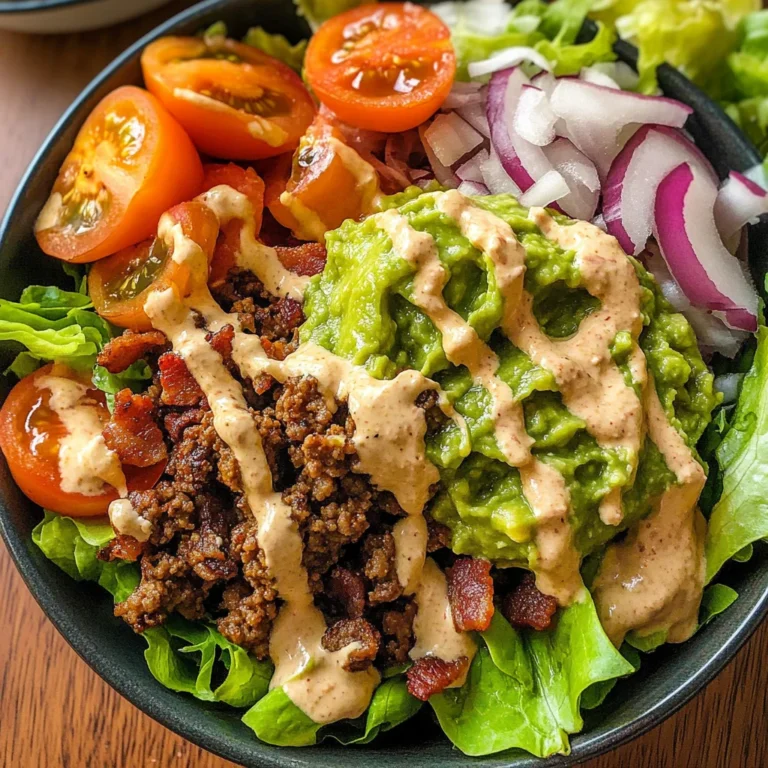 Fully Loaded Burger Bowl with "Special Sauce"