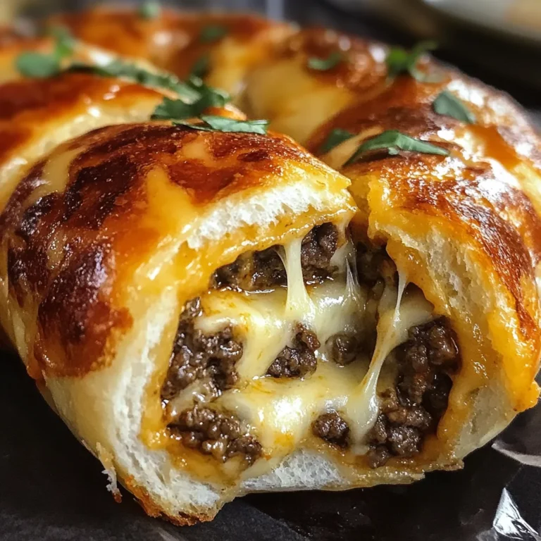 Garlic Butter Cheeseburger Rollups