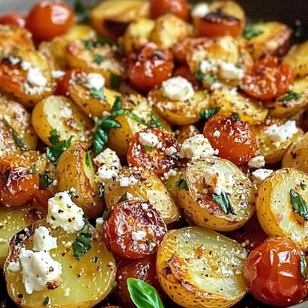 Healthy Baked Feta Potatoes : Easy Potatoes