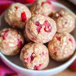 Healthy Strawberry Shortcake Energy Bites